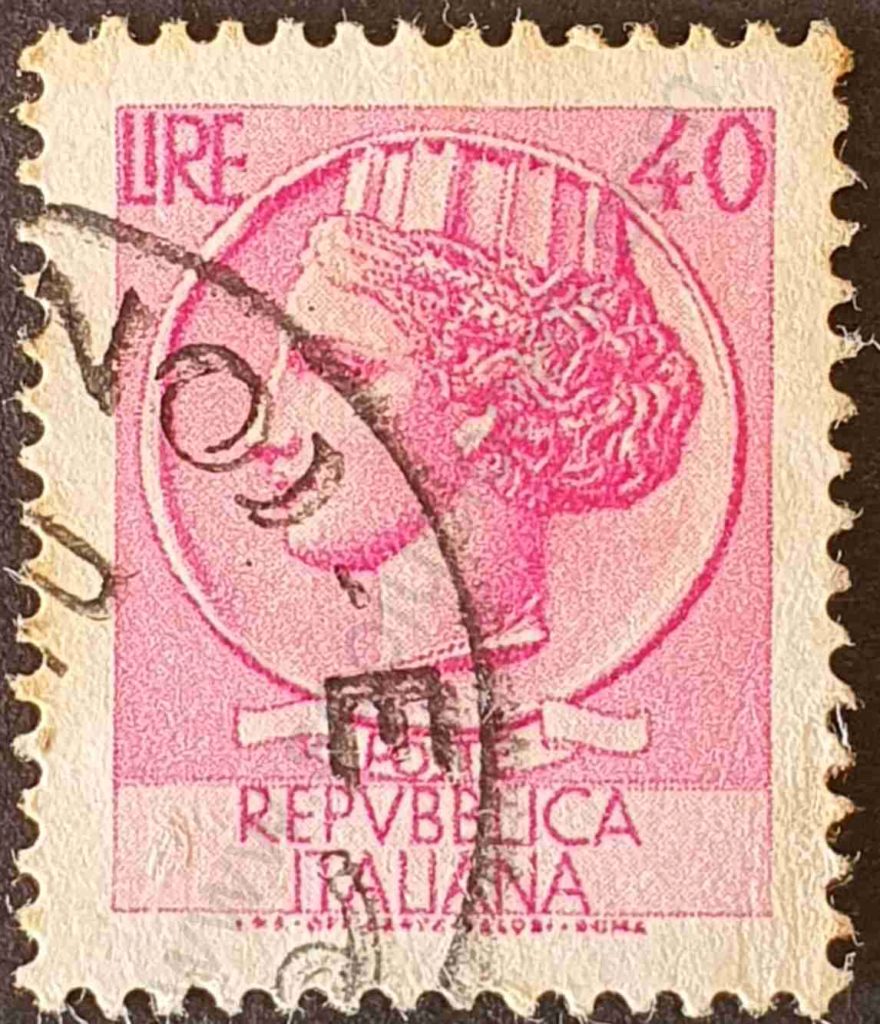 Moneda Siracusa 40L Fluo amarillo - Italia 1968