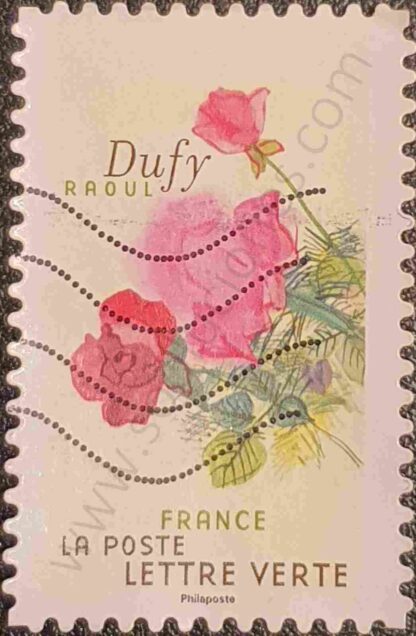 Francia 2024 – Flores Raoul Dufy – Ficha sellos para Imprimir Descargable